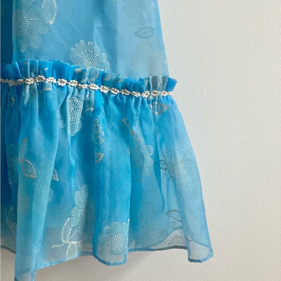 Vintage 1970s Blue Prairie Dress - Picture 5 of 7